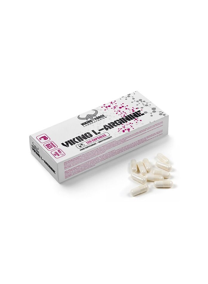 VIKING FORCE LABORATORIES Viking L-Arginine capsules- Amino Acid for Nitrogen retention, 120 capsules - Image 1