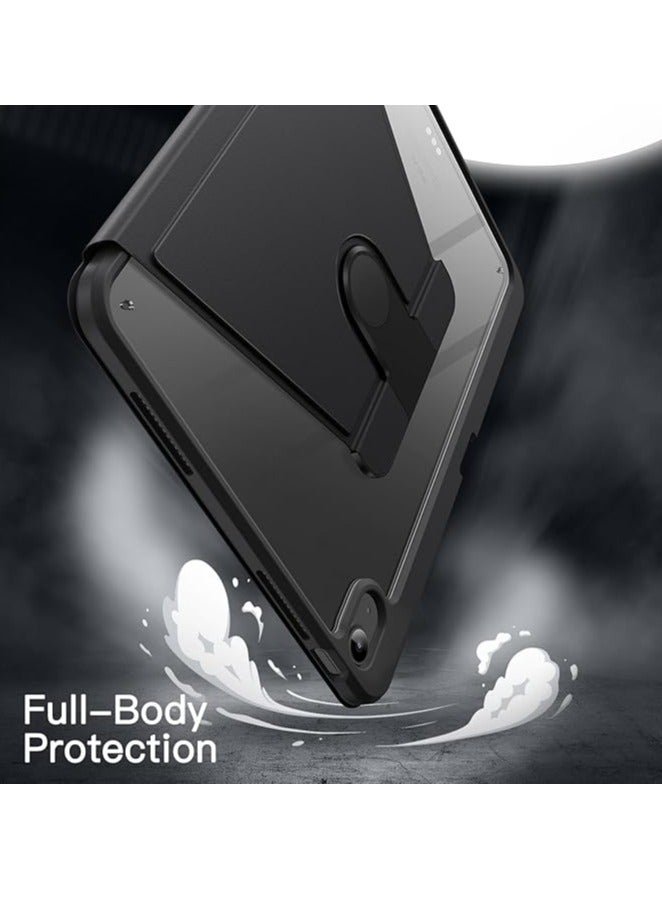 Case for iPad Pro 12.9-Inch (2022/2021/2020/2018)/ iPad air 13 inch M2 2024/iPad air 13 inch M3 2025 with Pencil Holder, 360 Degree Rotation Protective Standing Cover Clear Back, Auto Wake/Sleep - Image 5