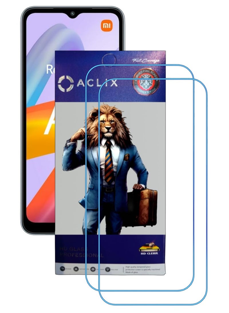 ACLIX 2 Pieces Antistatic ESD Dustproof Premium Quality High Definition Clear Tempered Glass Screen Protector Designed For Xiaomi Redmi A2+ - Image 1