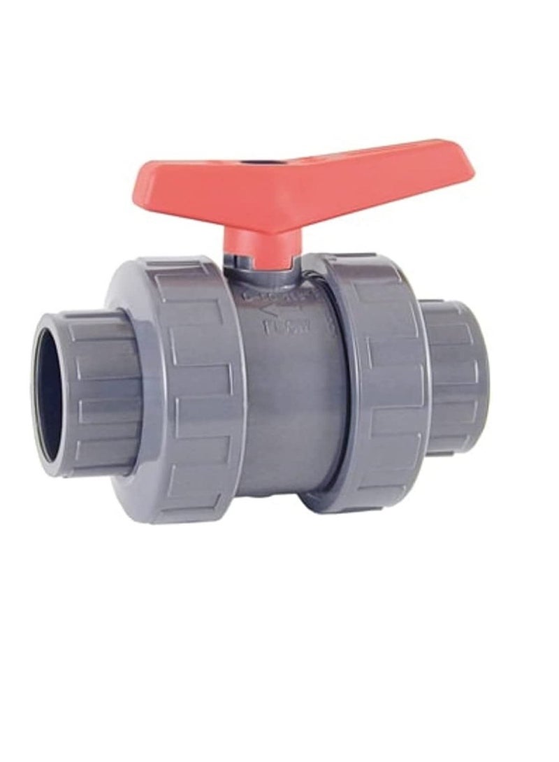Cepex PVC Heavy Duty Water Supply Pipe Fittings for Swimming Pool, Agriculture, Irrigation & Commercial Plumbing Use (1.1/2 Inch, Union Ball Valve (Anti Block))  - Image 1