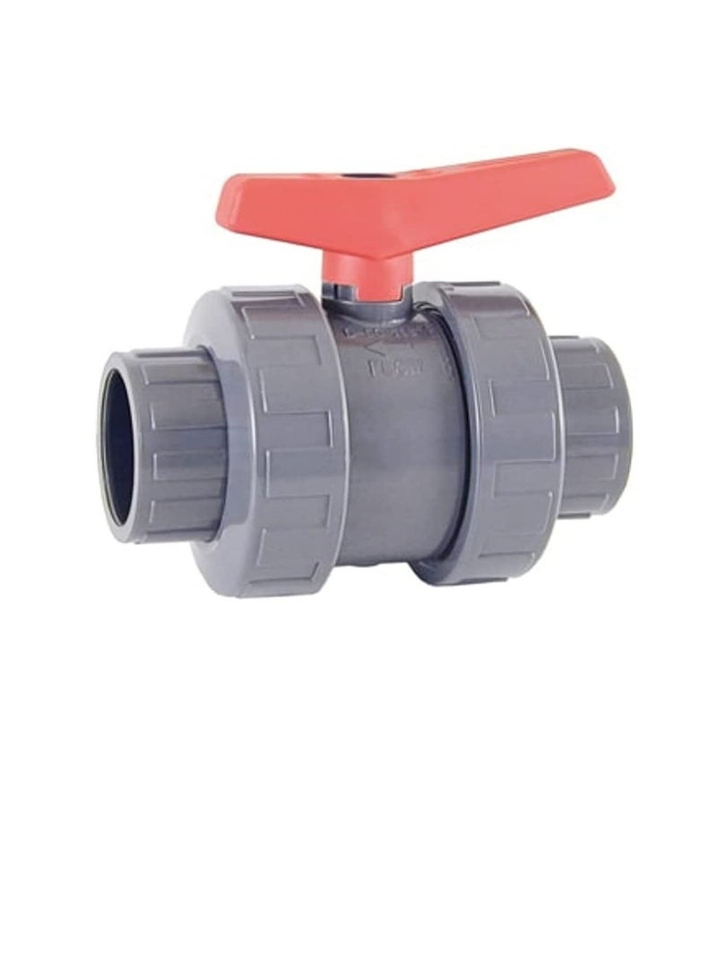 Cepex PVC Heavy Duty Water Supply Pipe Fittings for Swimming Pool, Agriculture, Irrigation & Commercial Plumbing Use (1.1/2 Inch, Union Ball Valve (Anti Block))  - Image 2