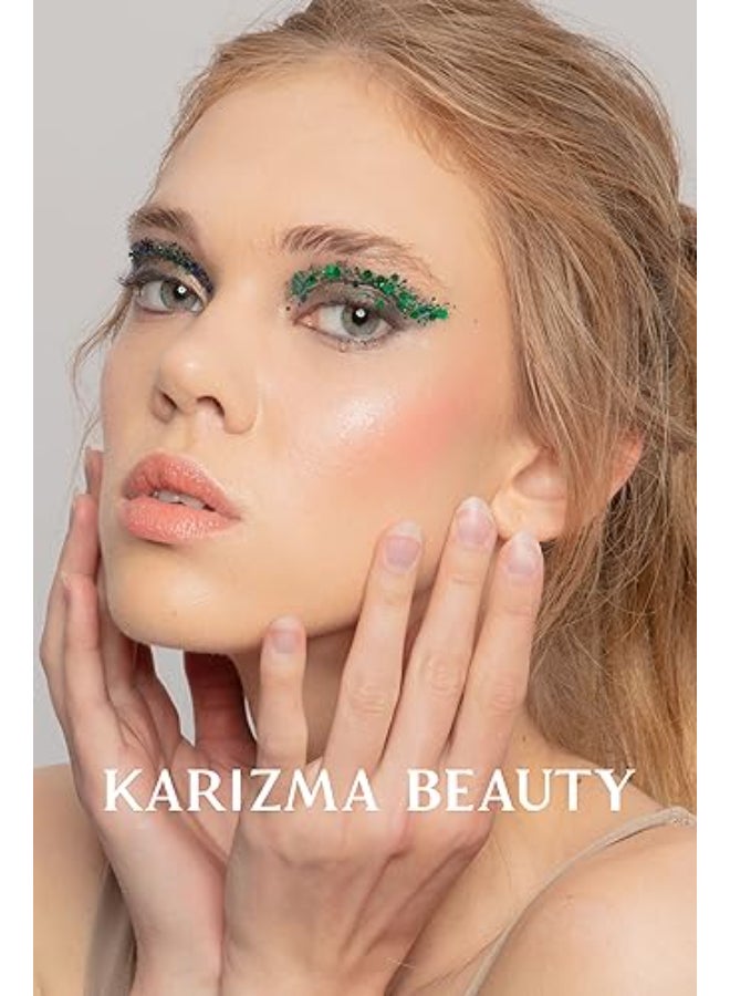 KARIZMA Poison Ivy Body Glitter 10g Chunky Hair Eye and Body Shimmers for Women Rave Festival Accessories Cosmetic Makeup Loose Set - Image 3