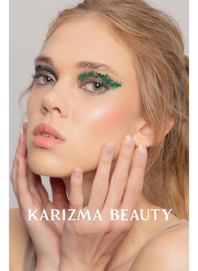 KARIZMA Poison Ivy Body Glitter 10g Chunky Hair Eye and Body Shimmers for Women Rave Festival Accessories Cosmetic Makeup Loose Set - Image 4