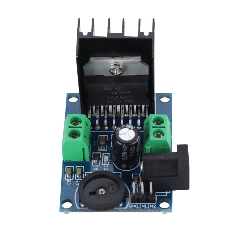 TDA7297 Audio Amplifier Module Dual Channel 15W+15W 6-18V - Onboard Volume Adjustment - Low Noise for 4-8 Ohms Speakers - Image 2