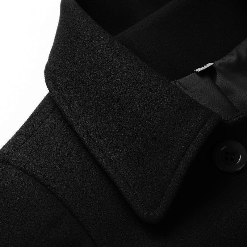 IDEALSANXUN Wool Coat for Womens Fall Fashion Outfits Winter Clothes 2025 Double Breasted Trench Coat Peacoat Blazer Jackets, Black, XL - Image 5