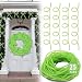 Arrowbash 25 Yards Christmas Mesh Tubing for Crafts Lime Green Deco Mesh Tubing for Wreath 8 mm Metallic Foil Poly Tube Flexible Metallic Foil Ribbons for DIY Gift Wraps Christmas Tree Decor - Image 2