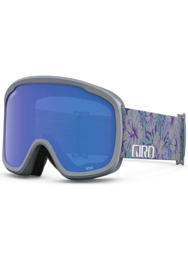 Giro Womens Moxie Ski/Snow Goggles - Grey Botanical - Grey Cobalt/Yellow Lens - Image 1