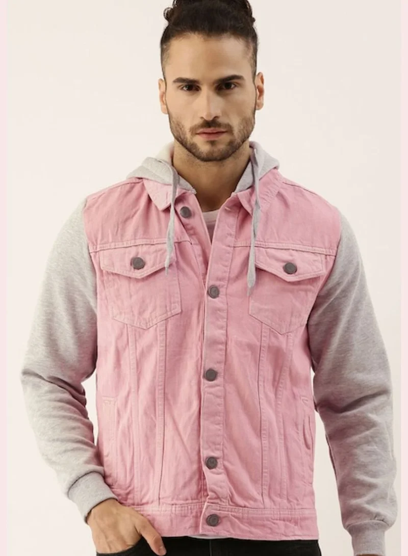 Campus Sutra Stylish Color block Jeans Jacket