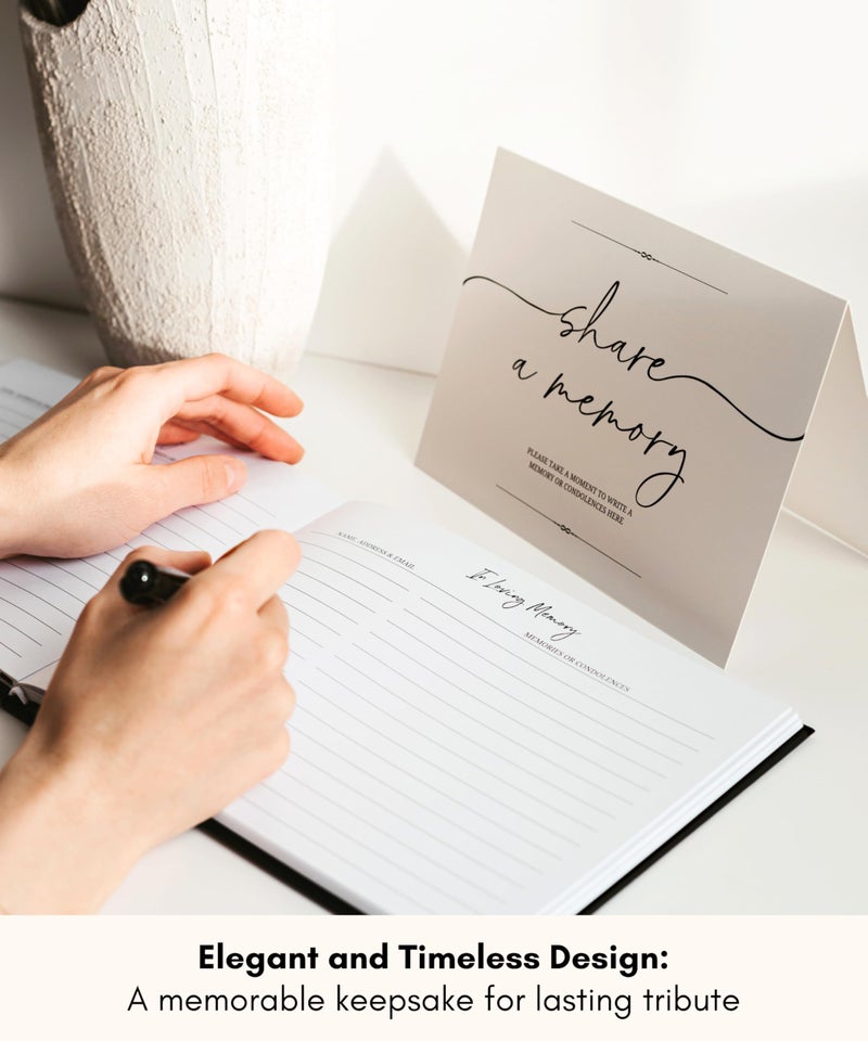 Lamare Funeral Guest Book for Memorial Service â€“ Elegant Celebration of Life Guest Book and in Loving Memory Guest Book - Condolences Book for Funeral - Image 2