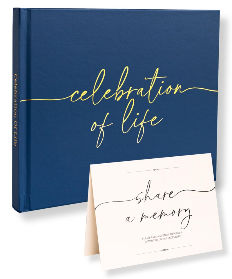 Lamare Funeral Guest Book for Memorial Service â€“ Elegant Celebration of Life Guest Book and in Loving Memory Guest Book - Condolences Book for Funeral - Image 1