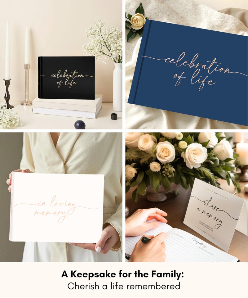 Lamare Funeral Guest Book for Memorial Service â€“ Elegant Celebration of Life Guest Book and in Loving Memory Guest Book - Condolences Book for Funeral - Image 5