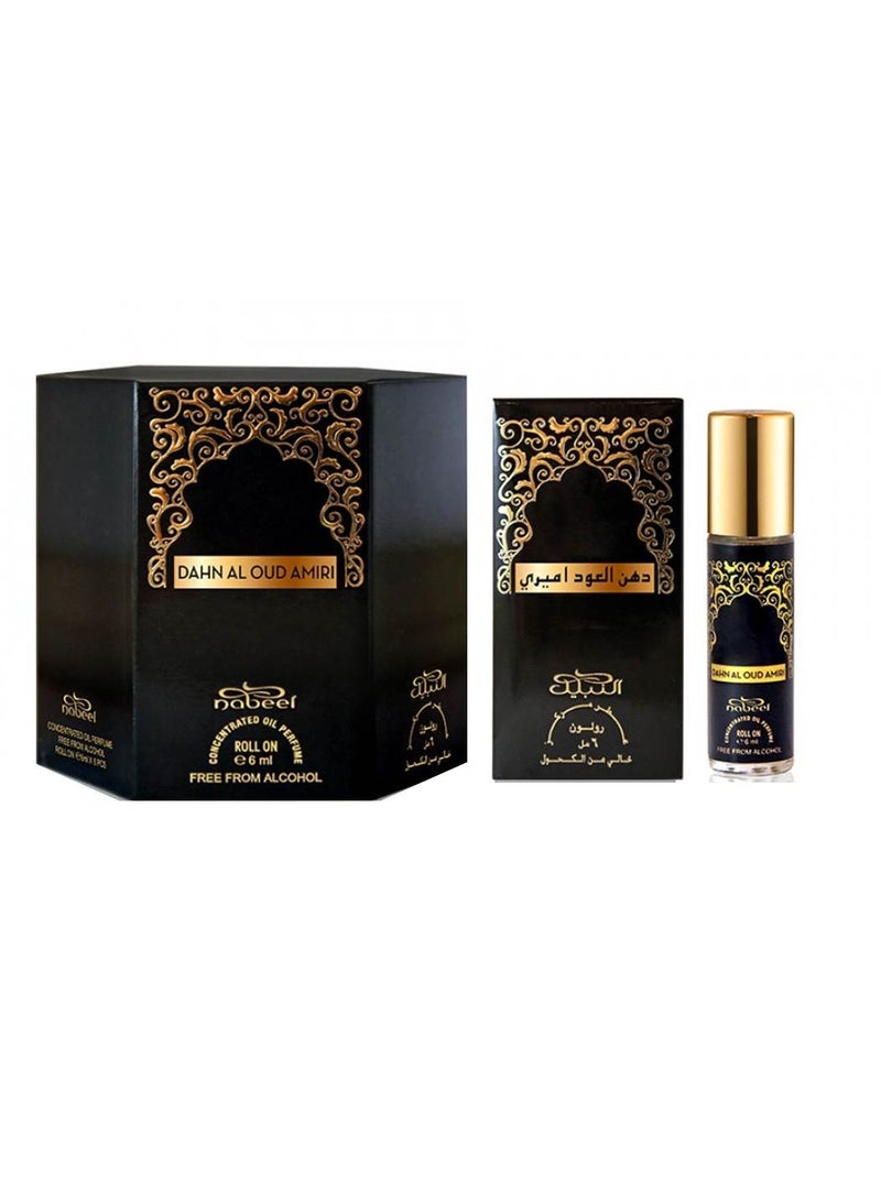 Nabeel 2 Pcs Nabeel Dahn Al Oud Amiri Alcohol Free Roll On Oil Perfume 6ML - Image 2