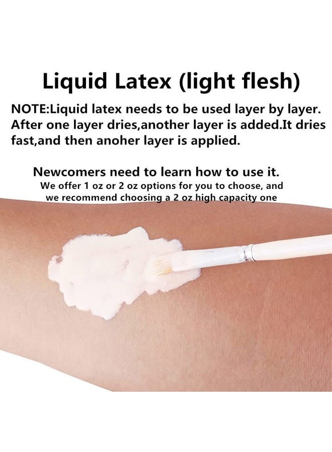 Go Ho Liquid Latex SFX Makeup(1 oz),Halloween Monster Zombie Makeup,Quick Drying Multi-Purpose Liquid Face Paint for Scar Wound Peeling Skin Wrinkles Stipples Burns Blisters,Light Flesh - Image 4