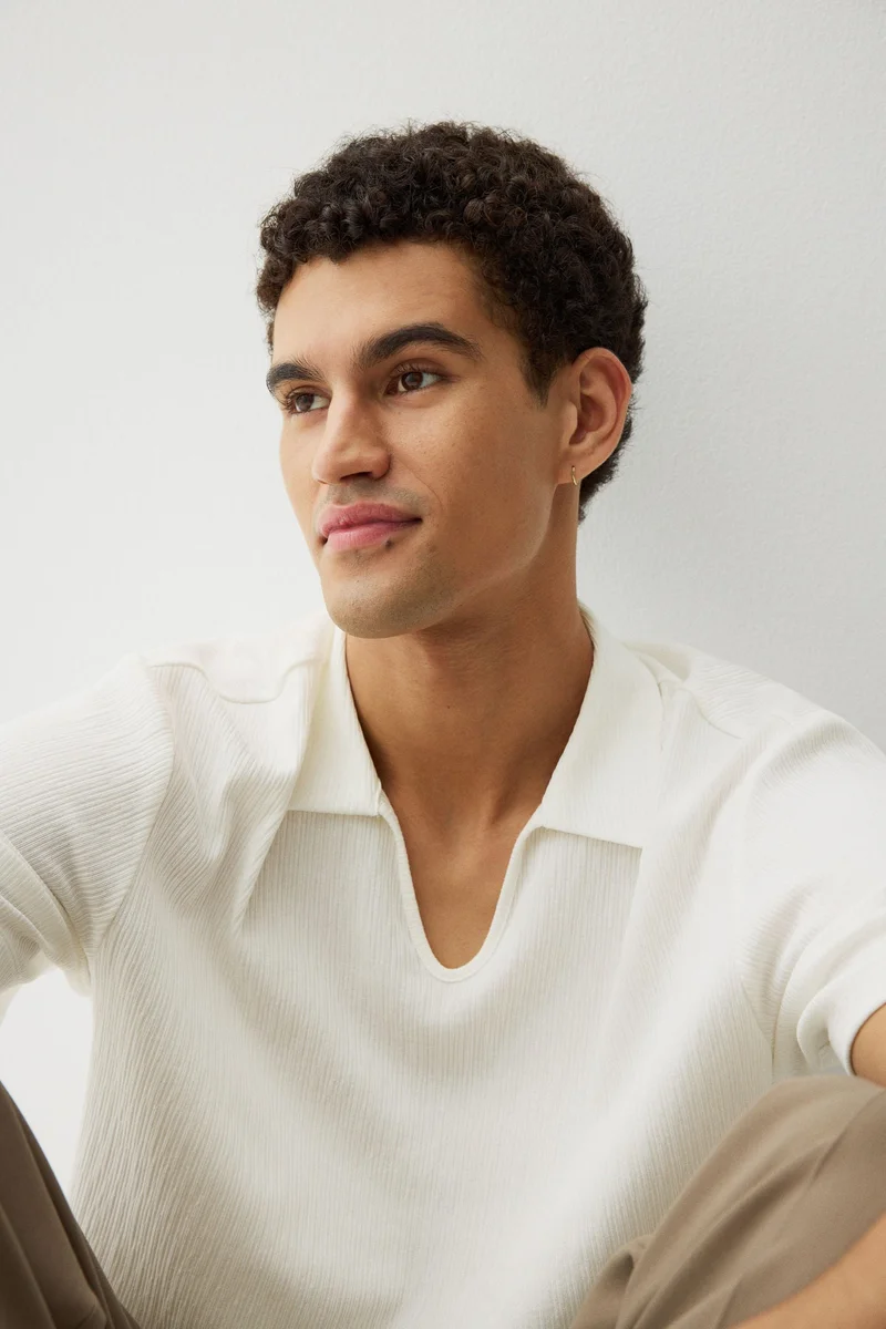 H&M Regular Fit Collared T-shirt