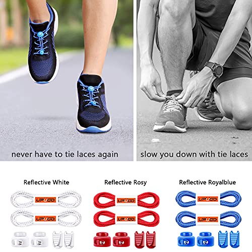 UpUGo Elastic Shoe Laces, 3 Pairs No Tie Shoe Laces Tieless for Kids, Adults, Elderly, One Size Fit All - Image 2