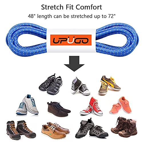 UpUGo Elastic Shoe Laces, 3 Pairs No Tie Shoe Laces Tieless for Kids, Adults, Elderly, One Size Fit All - Image 3
