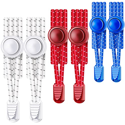 UpUGo Elastic Shoe Laces, 3 Pairs No Tie Shoe Laces Tieless for Kids, Adults, Elderly, One Size Fit All - Image 1