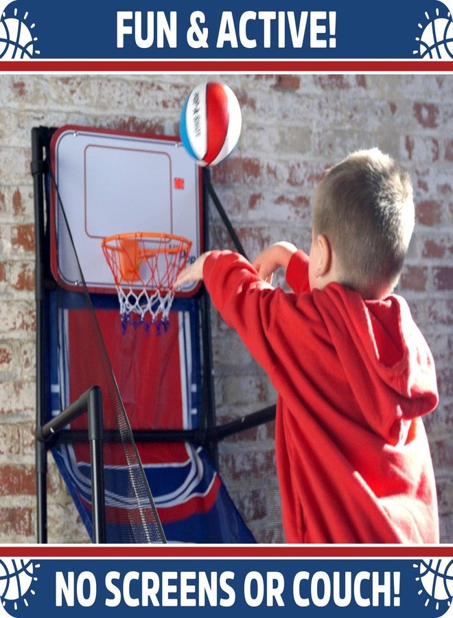 Pop-A-Shot Lil’ Pop Game | Indoor Arcade Basketball Hoop for Kids Age 3-6 | 3 Balls & Sticker Pack | Electronic Scoreboard, Music, Sound FX - Image 5