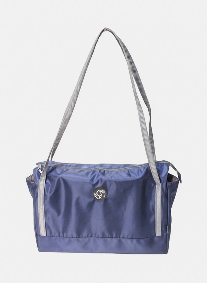 Glitter Women Bag with Cross Hand - BLUE - Image 1