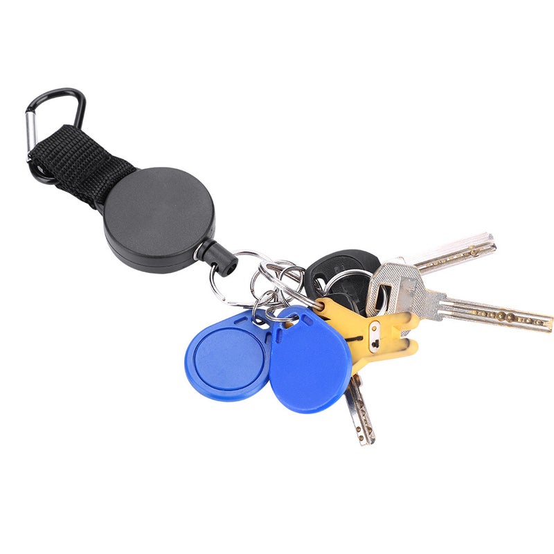 60cm Stainless Steel Wire Rope Retractable Key Chain Stretching Key Clasp Anti Lose Keyring - Image 5