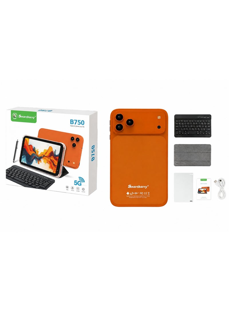 Smartbarry B750 7-Inch Android 9.0 Tablet, 3G Dual SIM Calling, 2GB RAM 16GB ROM, HD Touchscreen Display, WiFi & Bluetooth, Portable Tablet with Keyboard, Protective Case & Accessories - Image 1