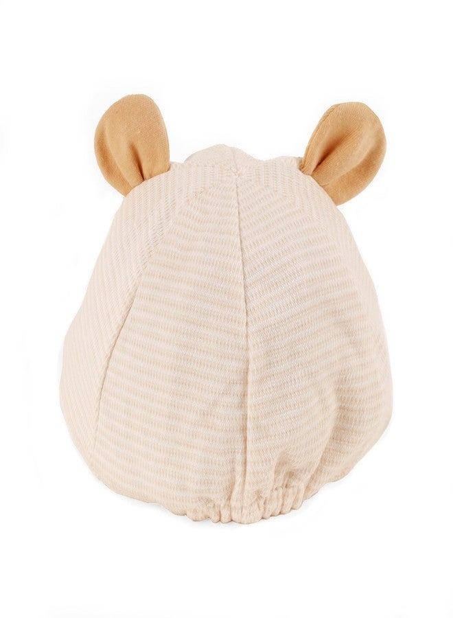 Kicks & Crawl Little Cream Bear Cap for Baby Boys and Girls - 6-12M - Image 2