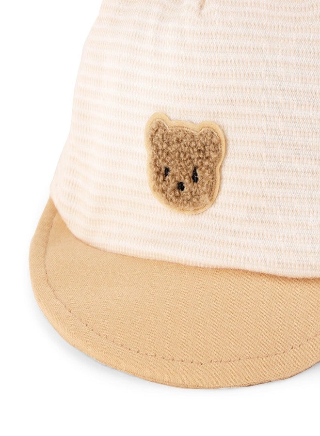 Kicks & Crawl Little Cream Bear Cap for Baby Boys and Girls - 6-12M - Image 3