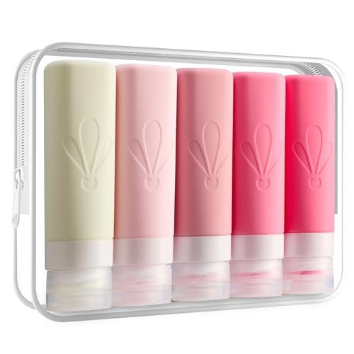 INSFIT Travel Bottles for Toiletries TSA Approved 3oz Travel Size Toiletries BPA Free Leak Proof Squeezable Silicone Tubes Travel Essentials for Shampoo Conditioner Lotion Soap - Image 1