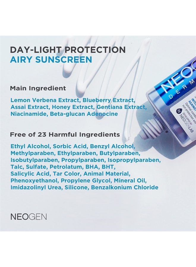 DERMALOGY by NEOGENLAB UVA/UVB SPF50 Day-Light Protection Airy Sunscreen - Essence-type Moisturizing Weightless Sunscreen with No White Cast - 1.69 oz / 50 ml - Image 4