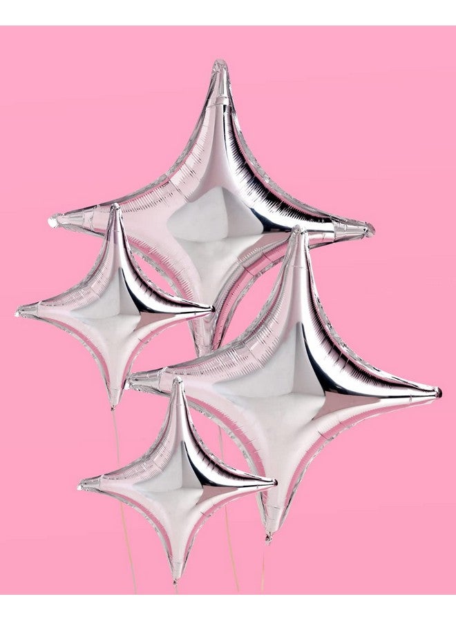 XO Silver Sparkle Foil Birthday Balloon 6 Pc Bday Party Decorations Bachelorette Anniversary Graduation - Image 4