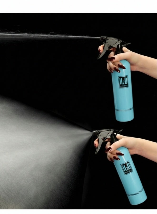 H2O Professional 500ml Hairdressing & Beauty Water Sprayer – Fine Mist Technology for Even Spray – Multi-Purpose Use for Hair Styling, Skin Moisturizing, Body Cooling, and Plant Watering – Lightweight Portable Design with Easy Press Trigger – Ideal for Salons, Home, Travel – Light Blue - Image 2