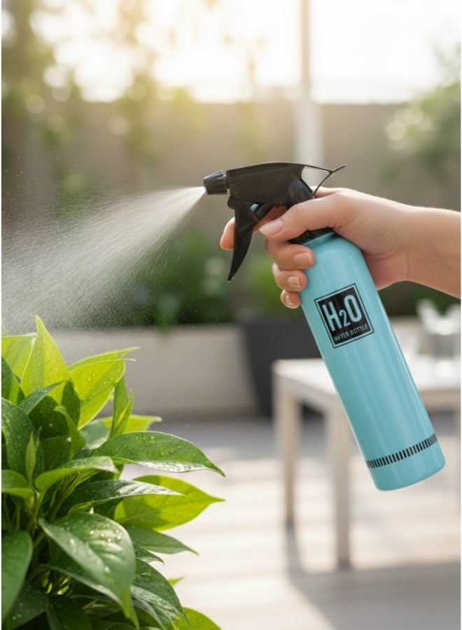 H2O Professional 500ml Hairdressing & Beauty Water Sprayer – Fine Mist Technology for Even Spray – Multi-Purpose Use for Hair Styling, Skin Moisturizing, Body Cooling, and Plant Watering – Lightweight Portable Design with Easy Press Trigger – Ideal for Salons, Home, Travel – Light Blue - Image 1