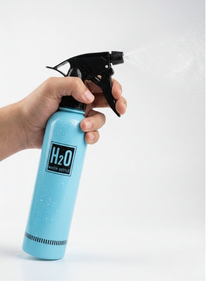 H2O Professional 500ml Hairdressing & Beauty Water Sprayer – Fine Mist Technology for Even Spray – Multi-Purpose Use for Hair Styling, Skin Moisturizing, Body Cooling, and Plant Watering – Lightweight Portable Design with Easy Press Trigger – Ideal for Salons, Home, Travel – Light Blue - Image 3