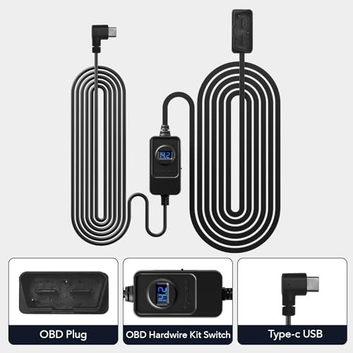 REDTIGER Dash Cam OBD Hardwire Kit with USB C Port,12V-24V to 5V, Low Voltage Protection for 24H Parking Mode,Suitable Series Dash Cam - Image 5