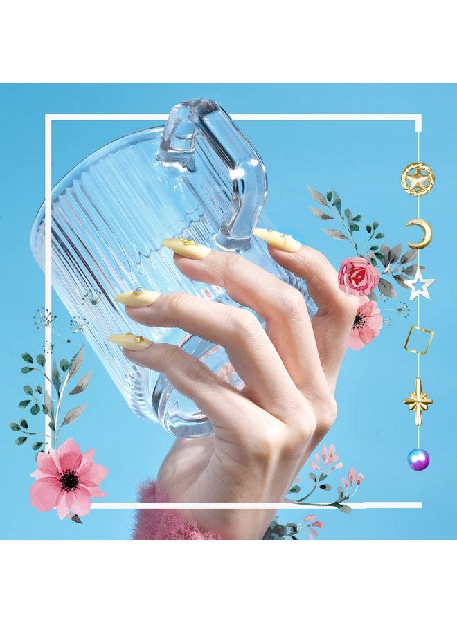 TsMADDTs 720PCS Coffin Press On Nails, TsMADDTs 24 Colors Medium Coffin Fake Nails, Acrylic Short Ballerina False Nail tips with Nail Glue, Nail File, Nail Tabs, Stickers & Tweezer for Nail Art DIY - Image 4