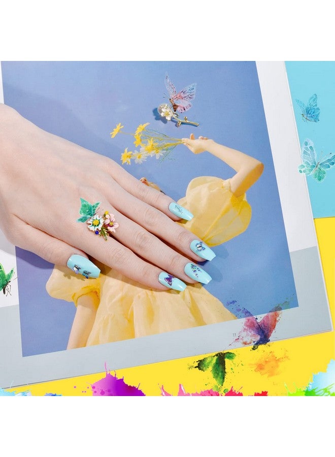 TsMADDTs 720PCS Coffin Press On Nails, TsMADDTs 24 Colors Medium Coffin Fake Nails, Acrylic Short Ballerina False Nail tips with Nail Glue, Nail File, Nail Tabs, Stickers & Tweezer for Nail Art DIY - Image 5