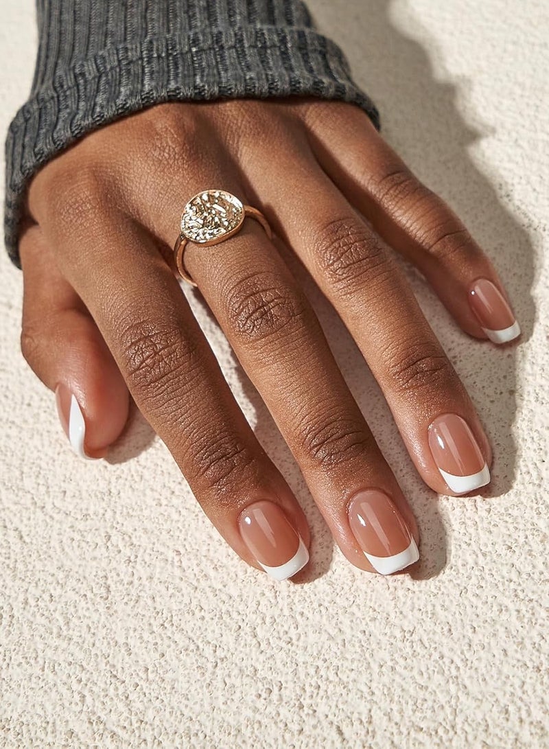 ريمي بيلا أظافر فرنش جل - أظافر فرنش جاهزة بالضغط بشكل سكوير مع برايمر وطبقة أساس مُسبقة 150 قطعة - Image 4