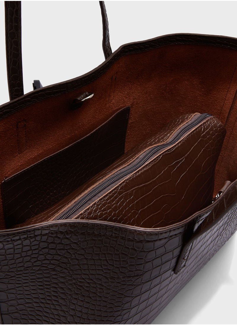 ELLA - Croc Tote Bag - Image 1