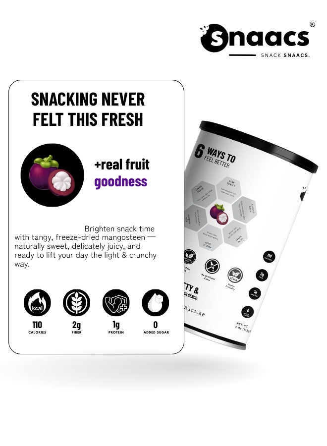 SNAACS Freeze-Dried Mangosteen Slices | No Added Sugar | Tropical Sweet-Tart Crunchy Snack (3 oz | 85 g) - Image 3
