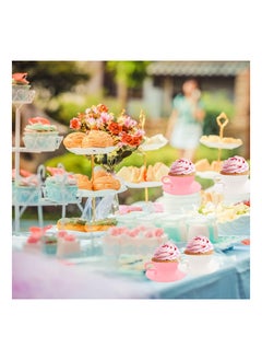 SYOSI Silicone Muffin Cups for Baking Cupcake Liners Reusable Chocolate 8 Teacups with 8 Saucers White  - Image 2