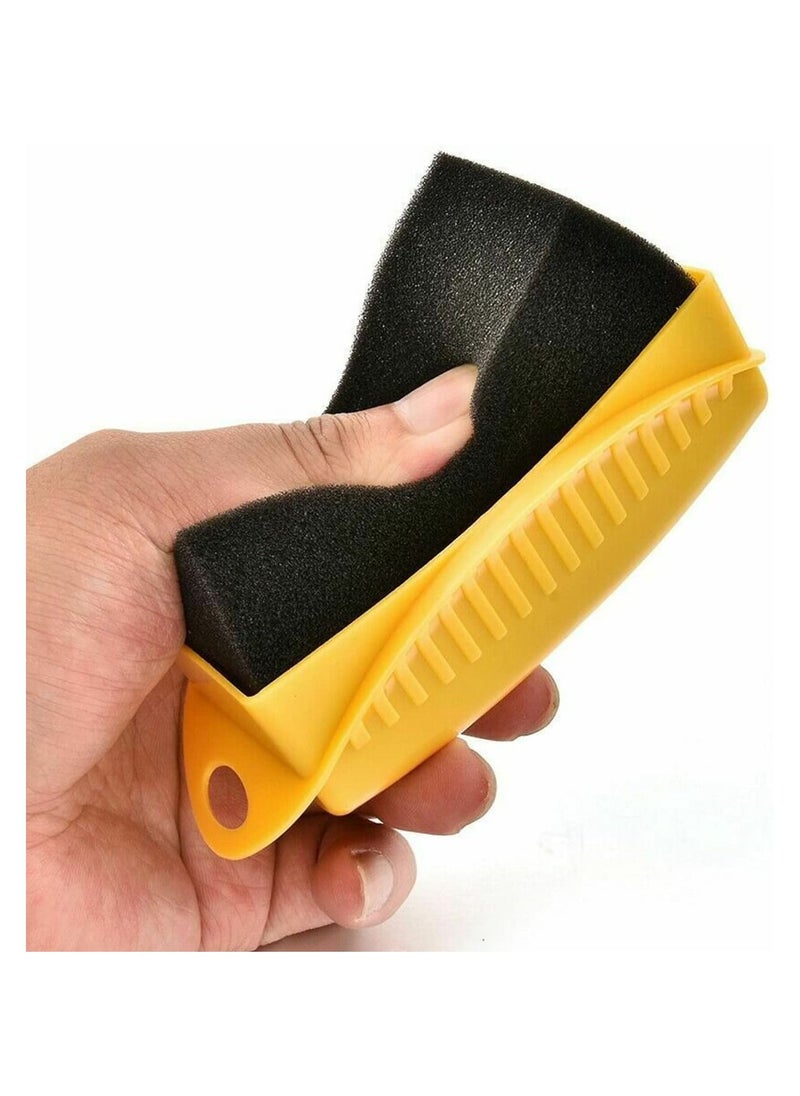 SYOSI - Tire Dressing Applicator Brush, 2 PCS Tire Shine Applicator Ergonomic Design Tire Brush, Car Wheel Waxing Sponge With Case Auto Tyre Cleaning Pad For Tire Gel - Image 1