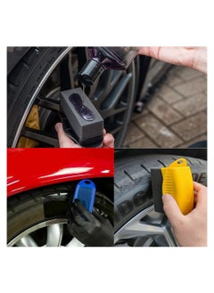 SYOSI Tire Dressing Applicator Brush, 2 PCS Tire Shine Applicator Ergonomic Design Tire Brush, Car Wheel Waxing Sponge With Case Auto Tyre Cleaning Pad For Tire Gel  - Image 3