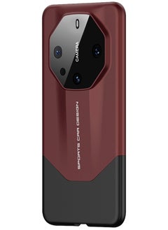CATANES Huawei Mate 60 RS Ultimate Case 2 in 1 Armor Anti-knock Lens Protection Matte Hard PC Cover Protective Case Red  - Image 1