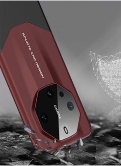 CATANES Huawei Mate 60 RS Ultimate Case 2 in 1 Armor Anti-knock Lens Protection Matte Hard PC Cover Protective Case Red  - Image 2