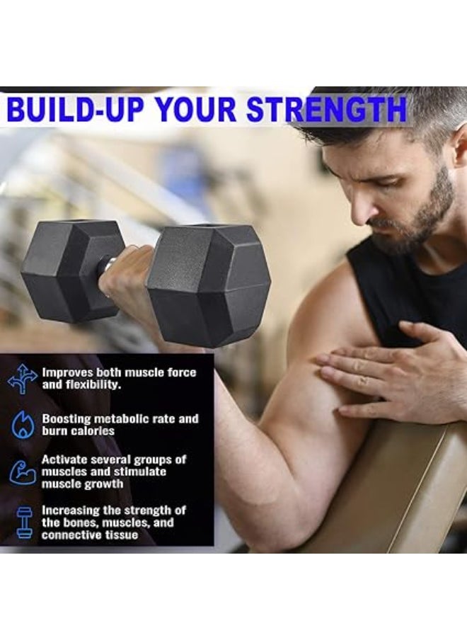 BODY SCULPTURE Hex Rubber Dumbbell – 4 kg Single Hexagon Weight (Noise-Reducing & Anti-Roll Design)  - Image 4