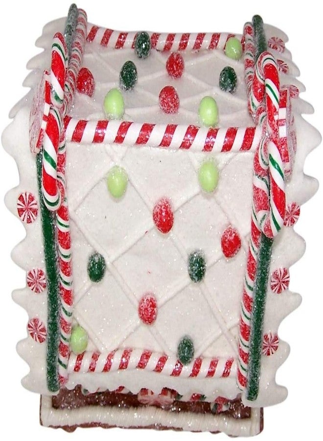 Findlavender Hand-Painted Burton & Burton LED Gingerbread House - 10" Festive Holiday Decoration - Image 3