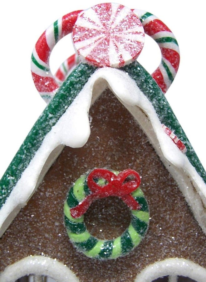 Findlavender Hand-Painted Burton & Burton LED Gingerbread House - 10" Festive Holiday Decoration - Image 2
