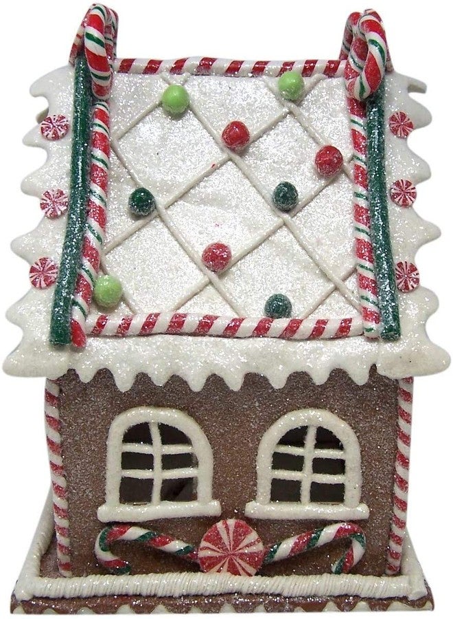 Findlavender Hand-Painted Burton & Burton LED Gingerbread House - 10" Festive Holiday Decoration - Image 4