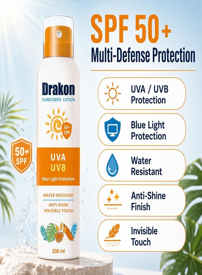 دراكون لوشن واقي من الشمس SPF 50+ بخاخ 200 مل - Image 2