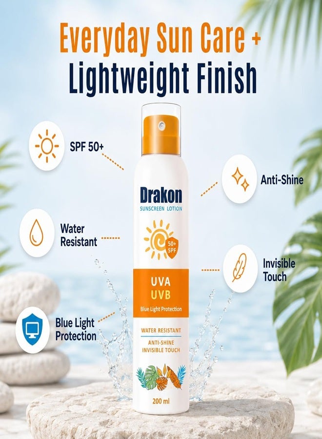 دراكون لوشن واقي من الشمس SPF 50+ بخاخ 200 مل - Image 3